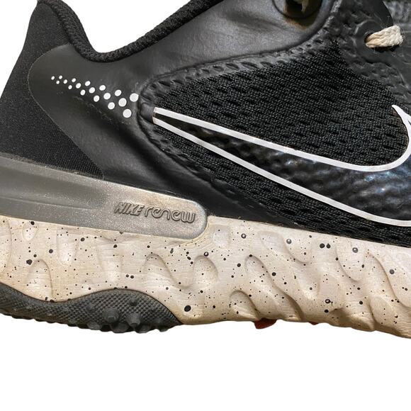 Nike Men's  'Alpha Huarache Elite 3 Turf' Sneakers in Black/White Size 7 - Picture 5 of 10